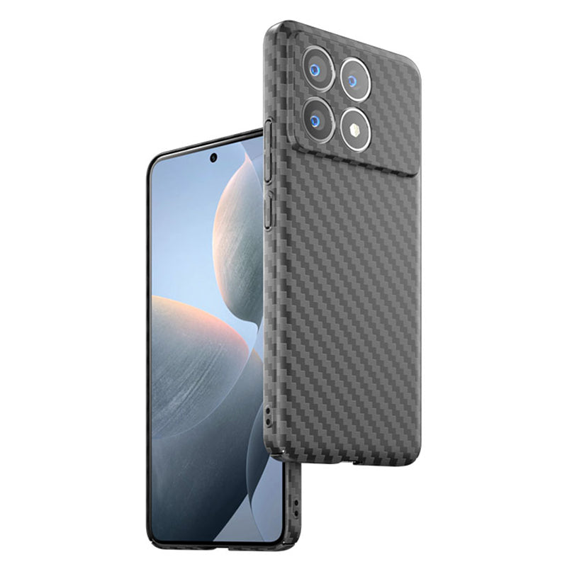 For Xiaomi Redmi K70 5G Cell Phone Case Splicing Color Carbon Fiber Texture Hard PC Cover - Black For Xiaomi Redmi K70 5G Cell Phone Case Splicing Color Carbon Fiber Texture Hard PC Cover - Black